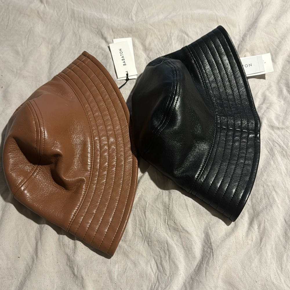 Black/ brown Bucket Hats